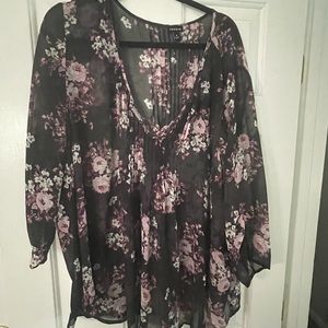 Torrid 3/4 sleeve sheer blouse!